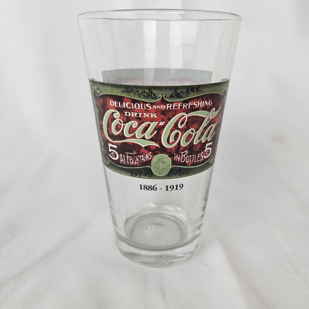“Delicious And Refreshing Drink” Vintage Coca-Cola 16 oz Glass 1886-1919